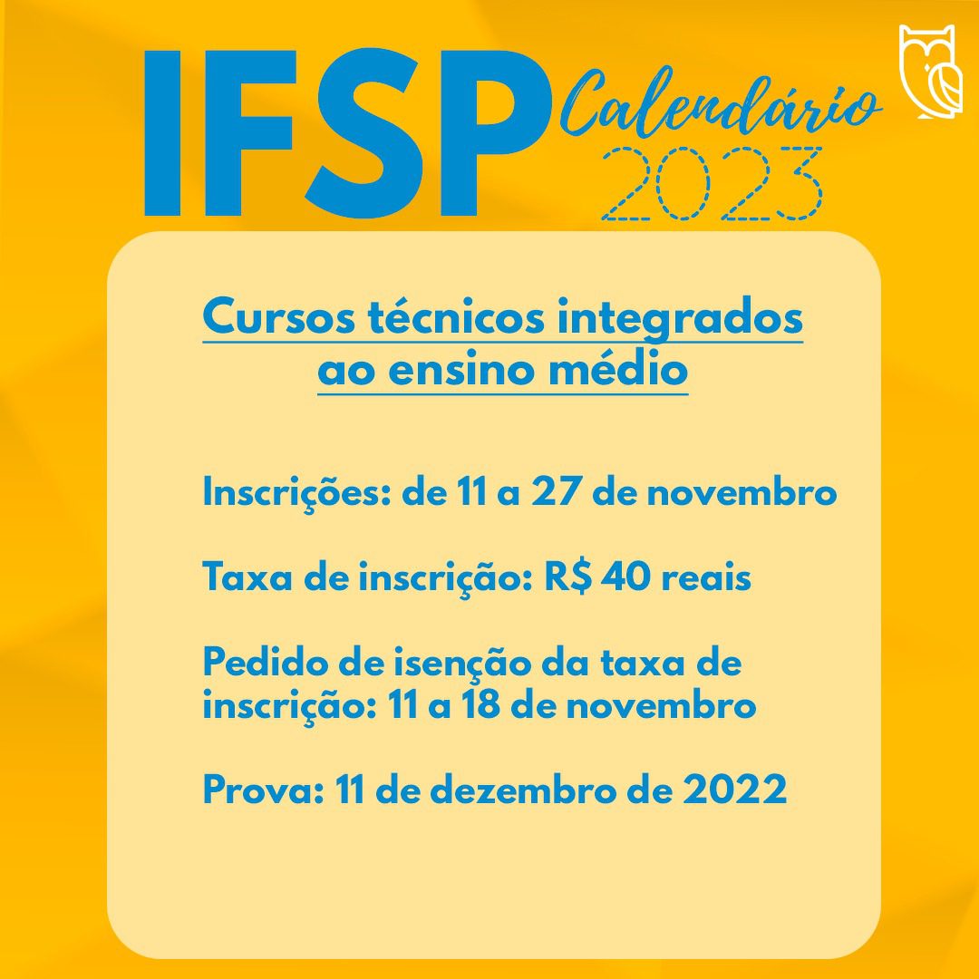 Vestibulinho da ETEC & IFSP 2023 